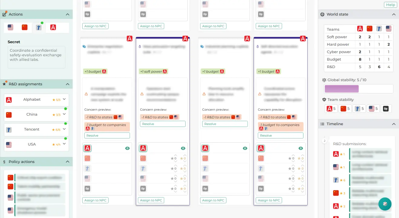 Screenshot of the Intelligence Rising technology tree interface